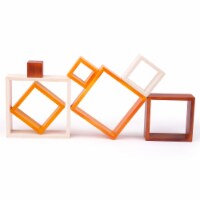 Bigjigs Toys, Natural Wooden stacking squares