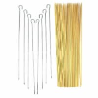 Fun Landscaping FL219SKWS Barbecue Steel & Bamboo Kabob Skewer Set