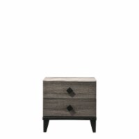 Ergode Nightstand Faux Marble & Rustic Gray Oak