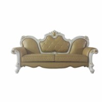 Ergode Sofa w/5 Pillows Antique Pearl & Butterscotch PU