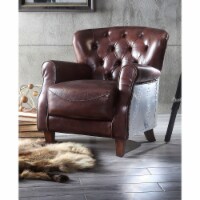 Ergode Accent Chair Vintage Brown & Aluminum