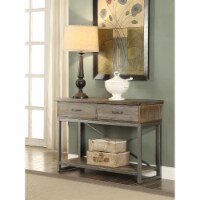 Ergode Server Weathered Oak & Antique Silver