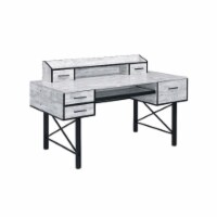 Ergode Computer Desk Antique White & Black Finish