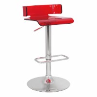 Ergode Adjustable Stool w/Swivel (1Pc) Red & Chrome