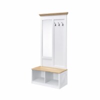 Ergode Hall Tree Light Oak & White Finish