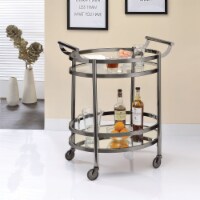 Ergode Serving Cart Black Nickel & Clear Glass
