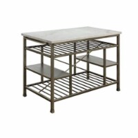 Ergode Kitchen Island (Counter) Marble & Antique Pewter