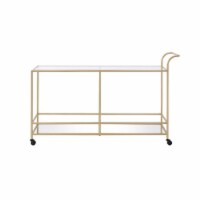 Ergode Serving Cart Clear Glass, Mirrored & Gold