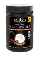 Nutiva MCT Powder with Prebiotic Acacia Fiber Chocolate Dietary Supplement