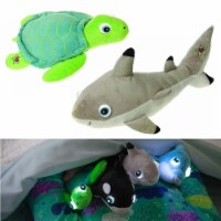 NightBuddies Baby Sea Turtle & Shark 2-Pack Light-Up Plush Animal Toy Set Cortex Toys