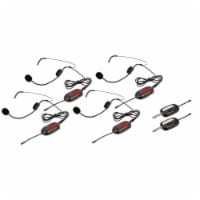 4 UHF Wireless Headset Mics with Receivers