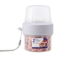 2-Way Container for Salads, Sauces, Fruits and Snacks- 360mL