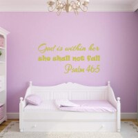 VWAQ God is Within Her She Shall Not Fall Wall Decal Psalm 46:5