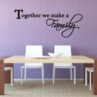 VWAQ Together We Make a Family Home Decor Vinyl Wall Decal