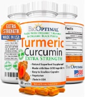 BioOptimal Turmeric Curcumin - Organic Turmeric Capsules - Joint Pain Relief - 2 Pack