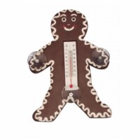 Songbird Essentials Holiday Gingerbread Man Small Window Thermometer