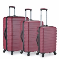 U.S. Traveler Bondi 3-Piece Spinner Luggage with Smart USB Port - Brick