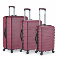 U.S. Traveler Bondi 3-Piece Spinner Luggage with Smart USB Port - Brick