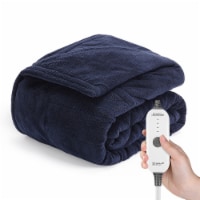 Sunbeam Heated Throw Blanket - Solid Blue
