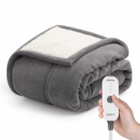 Sunbeam Heated M P Throw Buffalo Black White 1 ct Smith s Food and Drug