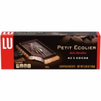 Lu Petit Ecolier Dark Chocolate European Biscuit Cookies Perspective: Main