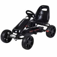Costway Xmas Gift Go Kart Kids Ride On Car Pedal Powered Car 4 Wheel Racer Toy Stealth Outdoo