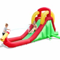 Costway Inflatable Moonwalk Water Slide Bounce House Bouncer Kids Jumper Climbing