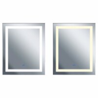 CWI Lighting Abril 32  Rectangle Contemporary Metal LED Mirror in Matte White