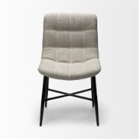 Cream Fabric Wrap With Black Metal Frame Dining Chair Cream Fabric Wrap With Black Metal Frame Dining Chair