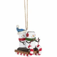 Ganz Smores On Toboggan Snowman Plastic Holiday Christmas Ornament