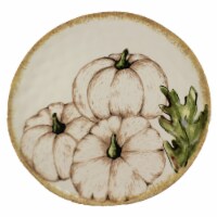 Tabletop Fall Harvest Round Platter Ceramic Autumn Pumpkins Er66928