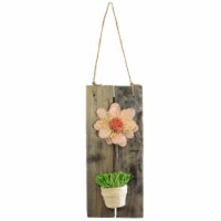 Home Decor Flower Wall Decor Burlap Wood L Wood Potted Plant Daisy Mg179590