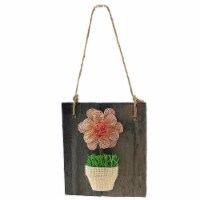 Home Decor Flower Wall Decor Burlap Wood S Rustic Natural Potted Daisy Mg179592