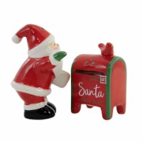 Tabletop Santa Mailbox S & P Shaker Christmas Letters Postage Mx180551