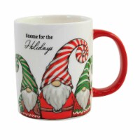 Tabletop Gnome Holiday Mug Dolomite Christmas Peppermint Stripe Em22782