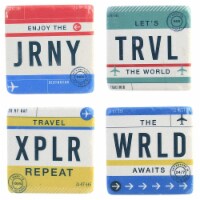 Tabletop Travel Coaster Set/4 Resin Journey World Cb176001