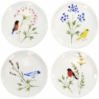 Tabletop Bird Dessert Plates Dolomite Floral Spring Me172472