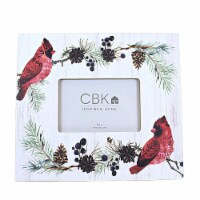 Christmas Cardinal 4 X 6 Frame Mdf Holiday Winterberries Cb178675