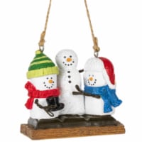 Ganz Smores Building Snowman Snowman Resin Holiday Christmas Ornament, 2.5