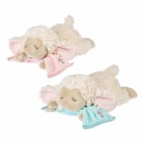 Ganz USA 205671 11 in. Loving Lamb with Blankie Plush Toy, Pink & Blue - Pack of 6