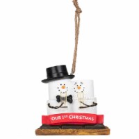 Ganz Smores Our 1St Xmas Snowman Plastic Holiday Christmas Ornament