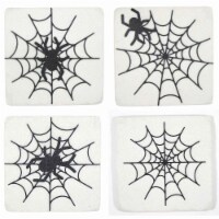 Ganz 4.00 Spider Web Coasters Cork Back Halloween Spooky