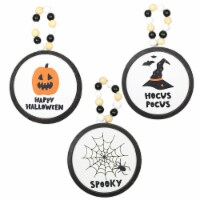 Ganz 7.75 Fun Halloween Disk Ornaments Pumpkin Spider Hocus Pocus