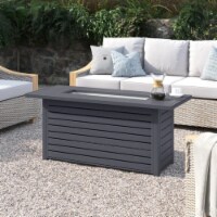 Living Source International24'' H Steel Propane Outdoor Fire Pit Table with Lid