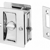 Rockwood Locking Pocket Door Pull Handle,Brass  891.26D