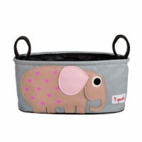 3 Sprouts Universal Stroller Organizer - Baby Jogger Caddy with Cup Holder, Elephant