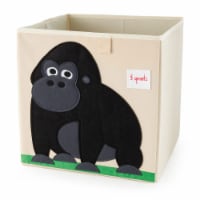 3 Sprouts Cube Storage Box - Organizer Container for Kids & Toddlers - Gorilla