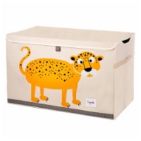 3 Sprouts UTCLEO Collapsible Toy Chest Storage Bin for Kids Playroom, Leopard