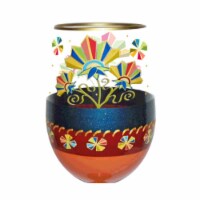 95 & Sunny SLDECOFLORAL 18 oz Deco Floral Bottoms Up Stemless Wine Glass