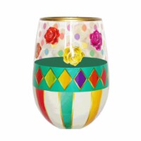 95 & Sunny SLROSES 18 oz Roses Bottoms Up Stemless Wine Glass